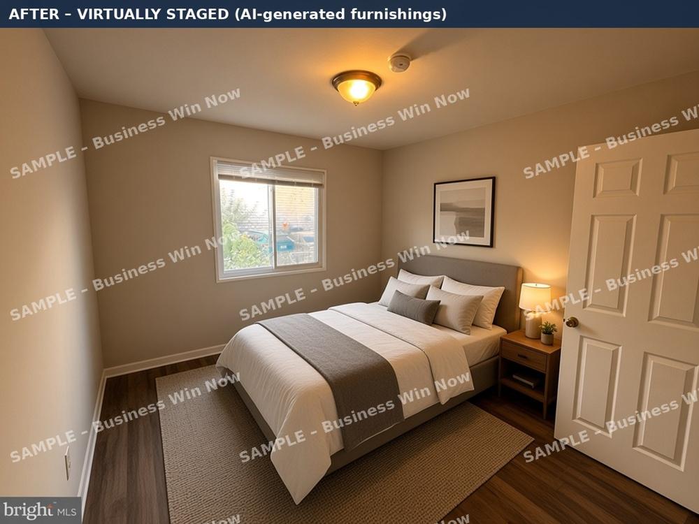 Same bedroom after virtual staging
